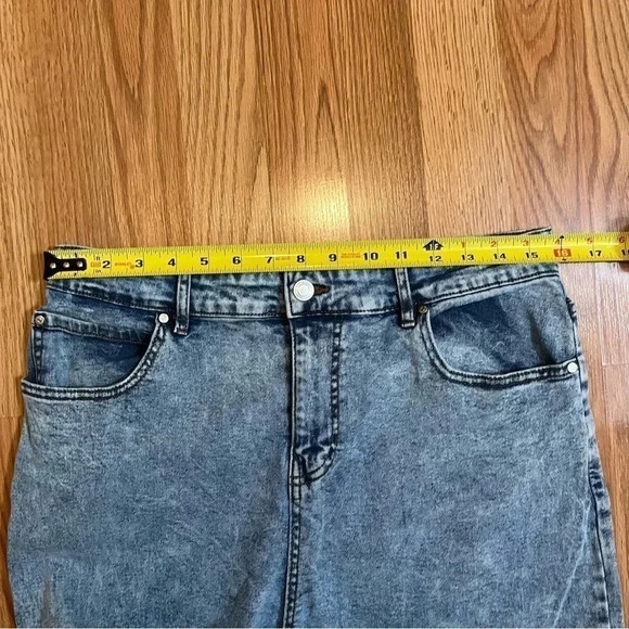 SO Wide Leg Vintage Flare High Rise Denim Juniors Size 15 Blue Acid Mom Pants - Picture 8 of 11